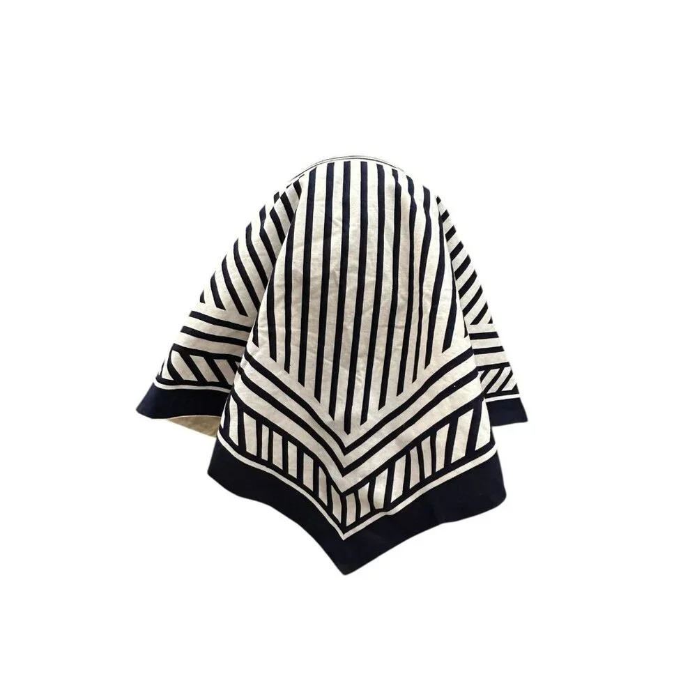 Rare Vintage Mod 1960's Hair Scarf Black & White Headband Beach - Picture 4 of 14